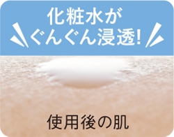 化粧水がぐんぐん浸透！